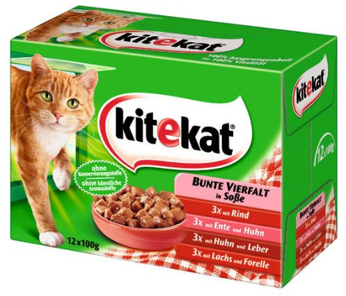 Kitekat Bunte Vierfalt in Soße 4x(12x100g) - Katzenfutter