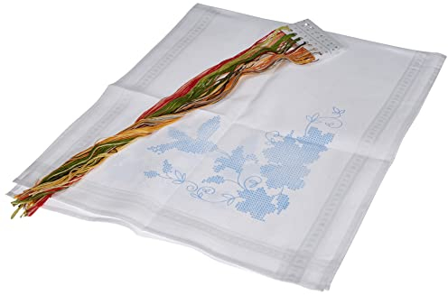 Vervaco Stickpackung Kreuzstich Set Vorgedruckt Tischläufer Kolibri Stickdecken Vorgezeichnet DIY Basteln Erwachsene Kreativ Stickläufer zum Selbersticken 40 x 100 cm Stickset