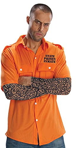 Rubie's Costume Prisoner Shirt With Tattoo Sleeves Costume