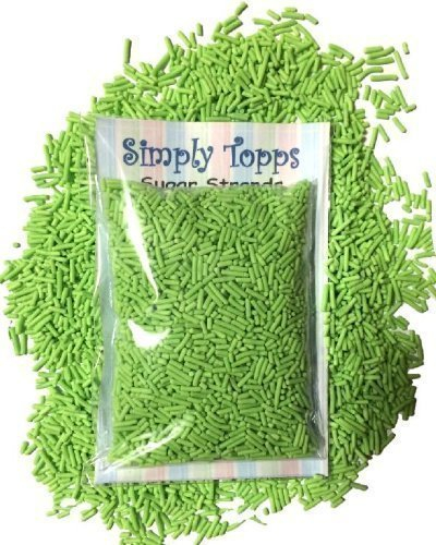 Simply Topps green Sugar Strands Cake Sprinkles 30G Cupcake Decorations