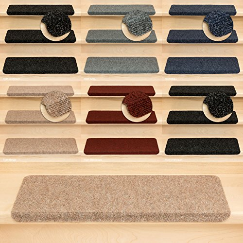 Kettelservice-Metzker Stufenmatten Treppenmatten Ramon Rechteckig - 1 STK. Beige - ohne Kunststoffwinkel