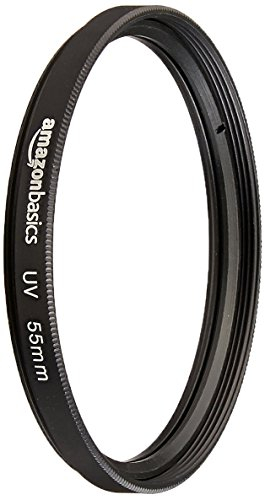 Amazon Basics 55 mm Runder UV-Schutzfilter für klarere Bilder, Schützt vor Staub, Schmutz und Kratzern