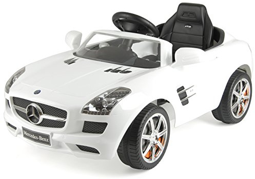Xootz, Mercedes-Benz Official Licensed Kids Electric Ride On Car with LED Headlights and MP3 Connection, SLS, White