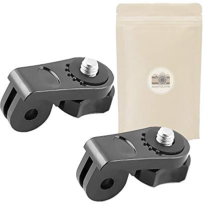 Adaptout X2 AGD TREPIDED Adapter für GOPRO mit 1/4 Schrauben Fixierungen für GO Pro Hero 7/6 / 5/4/3/3/2/1 auf Monopode Minitripeded Accessoire Brand French