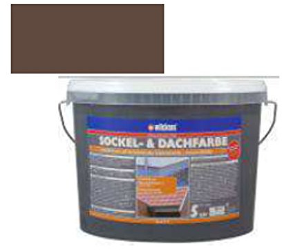 Sockel- & Dachfarbe inkl. 4x 5m Abdeckfolie von E-Com24 (Sockelfarbe Havanna 5 Liter)