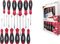 Wiha Schraubendreher Set SoftFinish® (41002), 12 tlg., Schraubenzieher Satz für Alltag, Handwerk und Industrie, Schraubwerkzeug für trockene Anwendungen, Schlitz/ Phillips/ Pozidriv/ TORX®