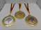 Fanshop Lünen Judo 3 Stück Medaillen Große Metall 70mm - Gold - Kampfsport - mit Medaillen-Band - mit Emblem 50mm -Gold, Silber, Bronce - Medaillenset - Turnier - (9302)