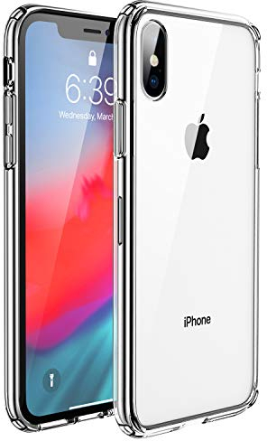 UNBREAKcable Kompatibel mit iPhone X Hülle, iPhone XS Hülle - Crystal Clear [Antirutsch & Fallschutz] Handyhülle iPhone X/XS, Hartplastik Rückseite & Weich Silikon Bumper Case, Schutzhülle - 5.85 Zoll