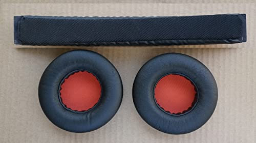 Head Band+ Cuscinetti di ricambio per cuffie Razer Kraken 7.1 Chroma & Kraken Forged & Kraken Pro & Kraken USB & PewDiePi (fascia) (parola nera)