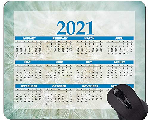 YENDOSTEEN 2021 Mouse Pad Kalender, Pointed Flower Flower Macro Rubber Mouse Pad