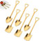 Ancuioyz Cuchara De Café con Leche De Acero Inoxidable, Cucharadita, Cuchara De Helado, Cuchara De Postre, Juego De Cubiertos De Cuchara Mezcladora En Forma De Pala (6 Piezas)