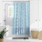 Zenna Home Blue Cory Rideau de Douche en PEVA Motif Chevrons Gris 177,8 x 182,9 cm