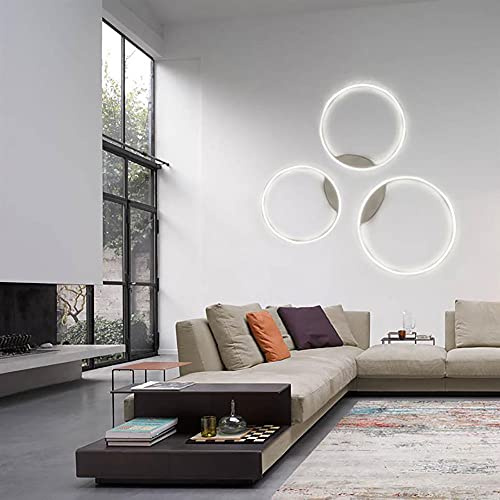 s.luce Ring 40 LED Deckenlampe Wandlampe Dimmbar Deckenleuchte Wandleuchte, Farbe:Gold