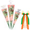 alles-meine.de GmbH Schultüte - Pferde/Pferdeliebe 35-85 cm Größe wählbar inkl. Bänder Schleife - Zuckertüte - Tüllabschluß/Filzabschluß - eckig/rund - Mädchen - kl..