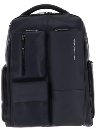 PIQUADRO Ronnie, Zaino Porta PC Uomo, Night Blue, 15.6