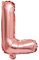 D2D | Party Balloon Buchstabe L in Rosé - Größe 40 cm - Folienballon - Buchstabenballon - Geburtstagsdeko