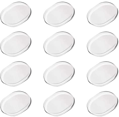 12 Stück Trommel-Dämpfer-Gele, weiche Silikon-Dämpfer-Gel-Pads, transparente Trommel-Schalldämpfer, ovale Streifen, Trommel-Schalldämpfer-Pads