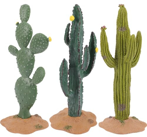 Veemoon 3 Stück Kleine Künstliche Pflanzen Kunstkakteen Pflanzen Landschaftsbau Dekoration Marionette Kaktus Statuette Simulierte Pflanzenverzierung Miniaturpflanzen Figuren Miniaturen
