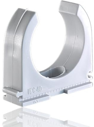 50 Stück - M40 PVC Klemmschelle | Quick-Schelle | Rohrschelle | XmediaSat für Stangenrohr