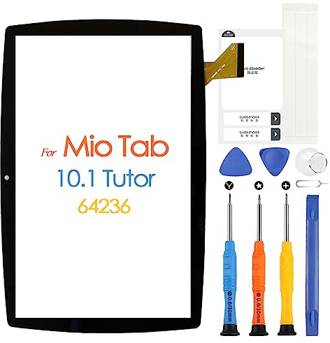 ARSSLY Schermo per LISCIANI Mio Tab Smart Kid Tutor Special Edition 64236 10,1 Pollice Touch Screen Digitizer Tattile Digitalizzatore Pannello Vetro con Riparazione Kit, Nero (Non LCD Display)