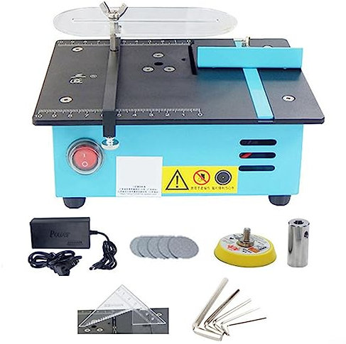 Table Saw, 96W Generation 2 Premium (liftable) Multifunctional Cutting Metal Blue UK