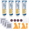 Deuvuo 4 Pack Wall Filler Repair Kit, Wall Spackle Polyfiller with 2 Drywall Patch, Sandpaper, Scraper - Wall Filler Ready Mixed for Wall Holes, Cracks, Graffiti, Ceiling, Plaster Filler Kit (White)