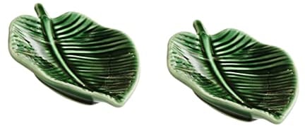 Lot de 3 assiettes de service mariage plats élégants pour la maison Décoration de gâteau Dip Bibelot Plat apéritif pour céramique en forme de bol sushi décoratif feuille bijoux bague collier de fruits