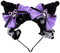 Roffatide Anime Hairpin Ohr Plüsch Haarband mit Bögen & Spitze Bänder Mädchen Kawaii Kostüm Halloween Weihnachtsfeiertag Geburtstagsgeschenk Schwarz