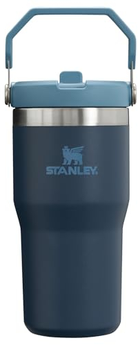 STANLEY IceFlow Stainless Steel Tumbler - Vacuum Insulated Water Bottle for Home, Office or Car Reusable Cup with Straw Leak Resistant Flip Cold for 12 Hours or Iced for 2 Days, Navy, 20OZ