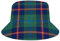 FWJZDSP Clan Young Fischerhut mit Schottenkaro, grün und blau kariert, Sonnenkappe, verstaubarer Outdoor-Mode-Fischerhut für Damen und Herren