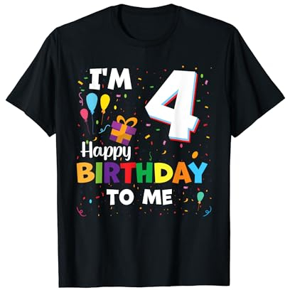 Kids Four 4 ans 4th Birthday Happy Birthday Garçons Filles 4 ans T-Shirt