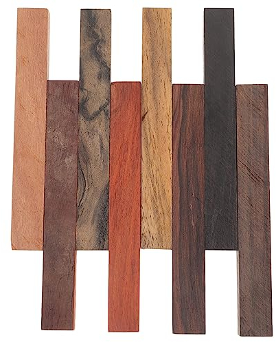 OHPHCALL 8pcs Exotic Wood Blanks Craft Pen Making Kit for Diy Wood Turning Random Patterns for Woodworking Projects and Crafts