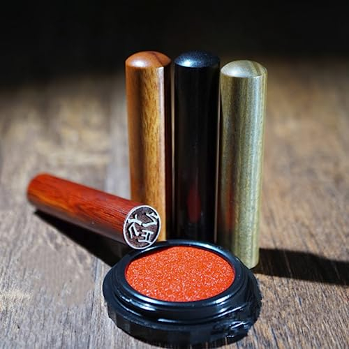 Japanischer Hanko Chop Namensstempel - Benutzerdefinierter Holzstempel, Schreibwaren, Chinesisches Namensiegel, Personalisierbar, Rund