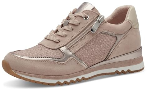 MARCO TOZZI Damen Sneaker flach mit Reißverschluss Vegan, Rosa (Powder Comb), 39 EU