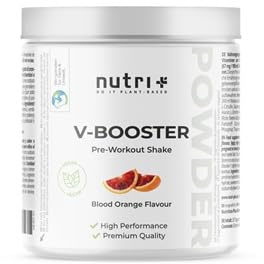 Nutri + Pre-Workout Booster Pump ohne Creatin - klumpenfrei, hochdosiert + vegan - Koffein Citrullin Arginin Beta-Alanin Taurin - Blood Orange 400 g