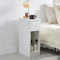 Pantanal Slim Wood Bedside Table Bedroom Nightstand with Shelf and Drawer, Narrow Bathroom Small Floor Storage Cabinet Living Room End Sofa Side Table (White High Glossing)