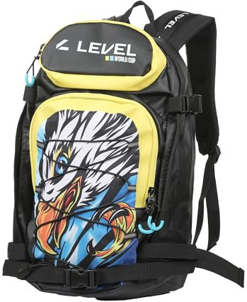 Level Freeride - Wanderrucksack Damen und Herren 25l, mit Elastischer Netz und Front Straps für Ski und Snowboard, Trekkingrucksack mit Rücken, Hiking Backpack für Wandern, Bergsteigen und Reisen