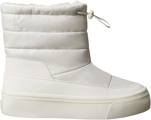 Calvin Klein Donna Stivali Mezza Gamba Snowboot Nylon Mix con Plateau
