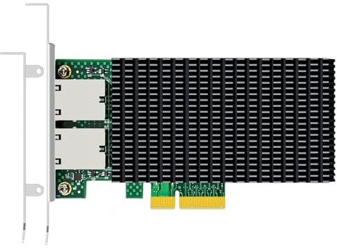 GLOTRENDS ST7368 Scheda di rete Ethernet 10Gb RJ45 a 2 porte compatibile con controller Intel X550, interfaccia PCIE 3.0 X4, supporto Windows 11/10/Windows Server/Linux/ESX/VMware ESXi