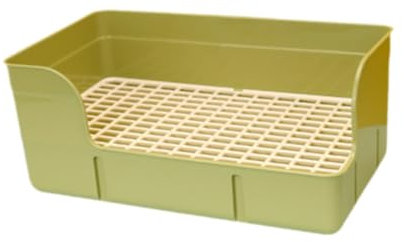 Sharplace Pet Rabbit Litter Tray Litter Box Rabbit Urinal Tray Ferret Guinea Pig Potty Litter Tray, Hamster Cage Toilet Bedding Box for Galesaur Chinchilla Hamster Ferrets Rats Small Animals, green