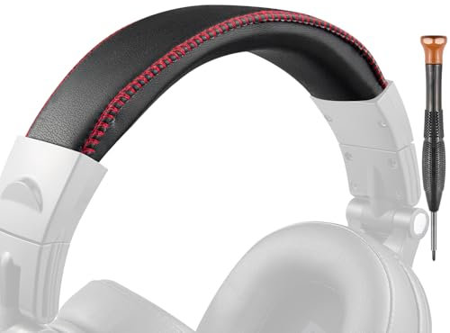 SOULWIT Protein Leder Kopfband Stirnband Abdeckung für Oneodio Pro-10/Pro-30/Pro-50/Studio Monitor & Mixing DJ/A71/A70/Studio Wireless C/Studio Pro-C Y80B Kopfhörer, Ersatz Headband Pad Reparatur Teil