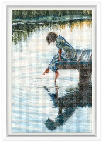 Kreuzstich Stickpackung Meine Gedanken und Überlegungen, Zählmuster, 14,5x21,5cm