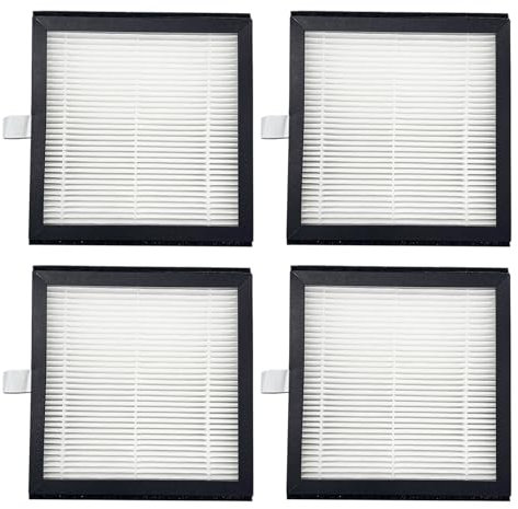 Carkio DH02 True HEPA Filter Replacement Compatible with TTenergy Sorbi DH02 2 in 1 Dehumidifier(1000ML)/Air Purifier, Afloia AQ8 Q8/Honati/Hysure Q7 Air Purifier- 4 Pack