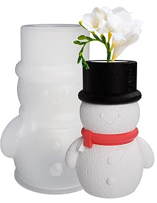 Stampo in silicone per vaso di fiori in gesso con alce di Natale Stampo per colata in resina epossidica Vaso per cemento Supporto per vasi di fiori in resina stampi in silicone