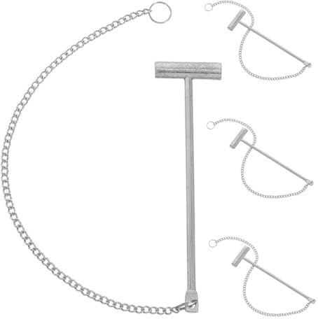 4pcs Fire Alarm Button Hammer Safety Tool Compact Fire Hydrant Spanner Wrench Glass Breaker Emergency Hammer Silver