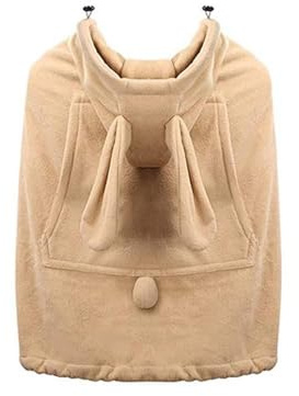 GOWENIC Babytrage-Abdeckung mit Kapuze, Weicher, Dehnbarer Umhang für Winddichten Schutz Im Winter, mit Tasche für Mütter und Väter, Grünes Polyesterfasermaterial