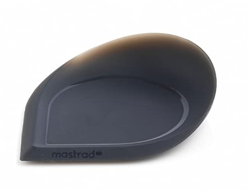 Mastrad - Corne Patisserie Silicone Flexible - Mélanger et racler - Noir - Repose cuillère - F11601.