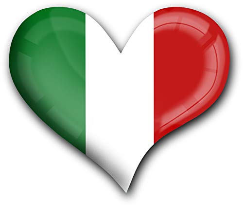 metALUm Herz Acrylmagnet mit starkem Neodym - Magnet Flagge Italien #1311004