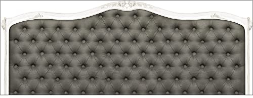 Plage Clásico Cabecero de Cama Adhesivo, Tela, Gris, 160x3x60 cm
