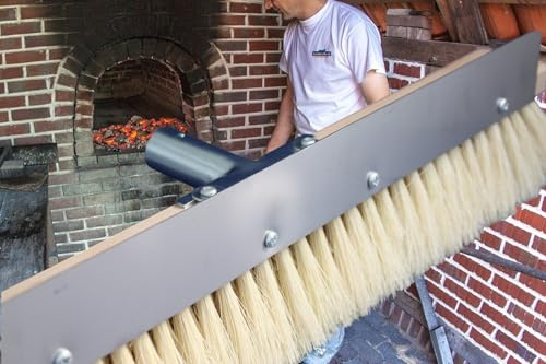 MAAJ BACKOFENBESEN 50 cm Natur Fiber Borsten + METALLSCHABER - VEGAN - Made IN Germany